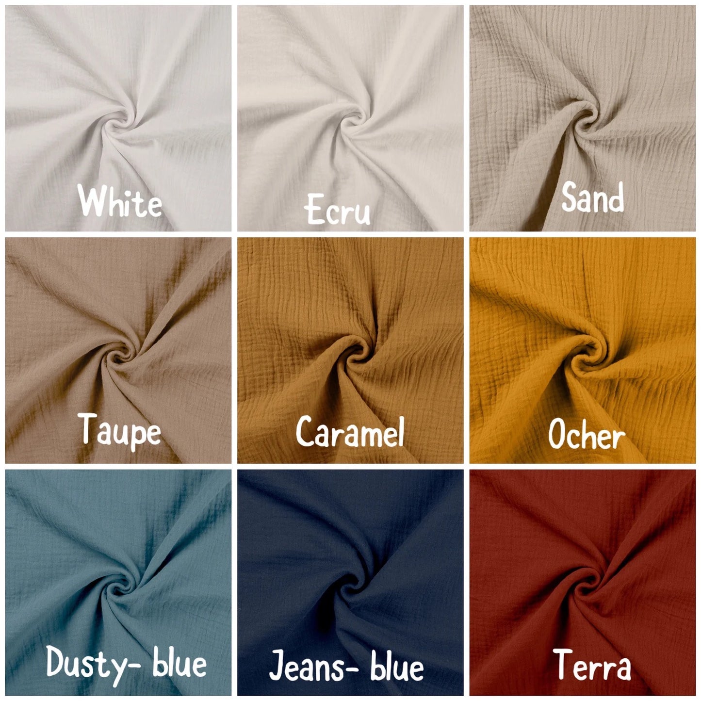 Muslin- Sand- Color Options To Choose