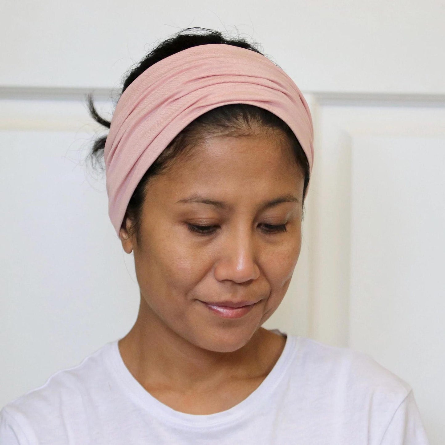 Bamboo Wide Headband- Nude pink