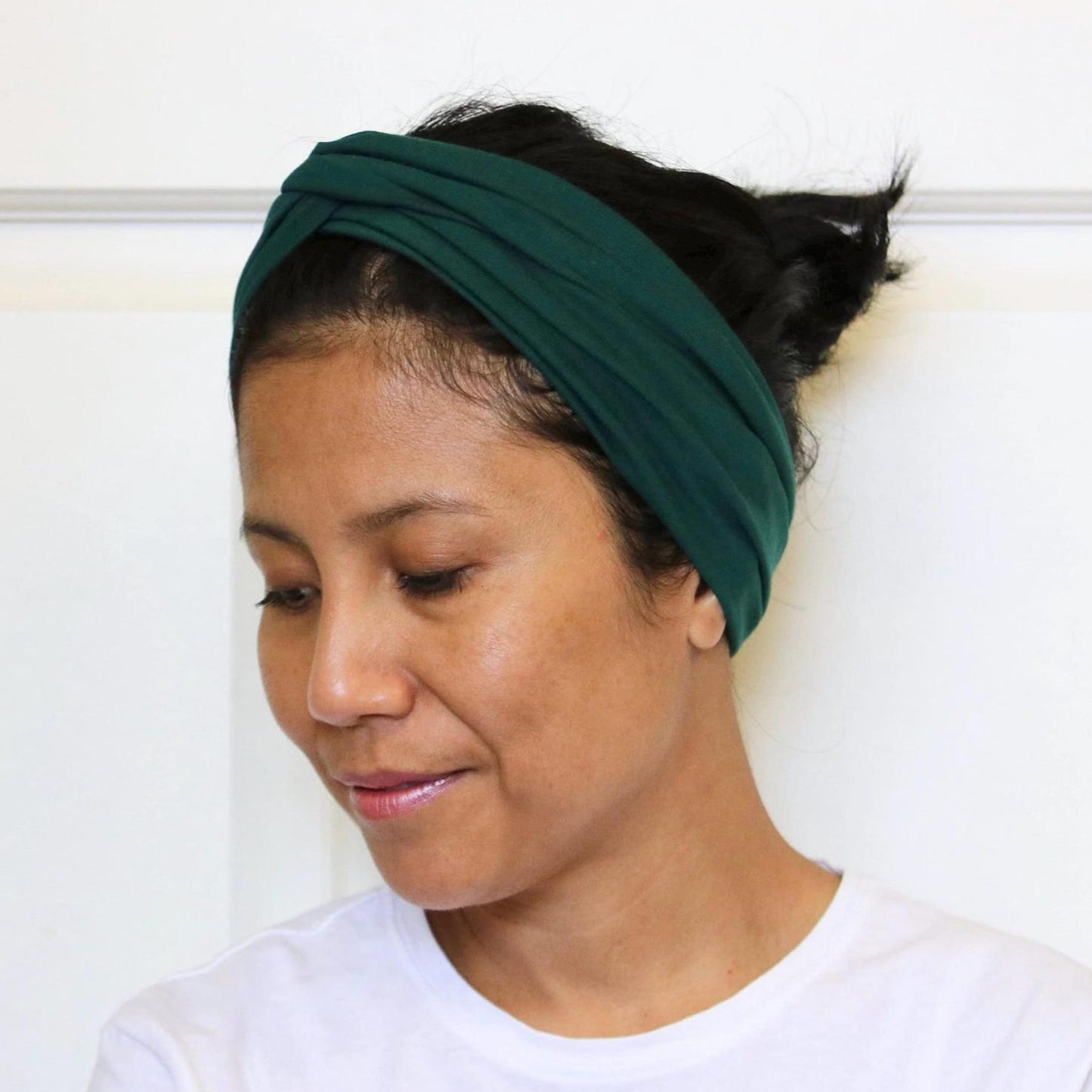 Bamboo Twist Headbands - Bottle Green