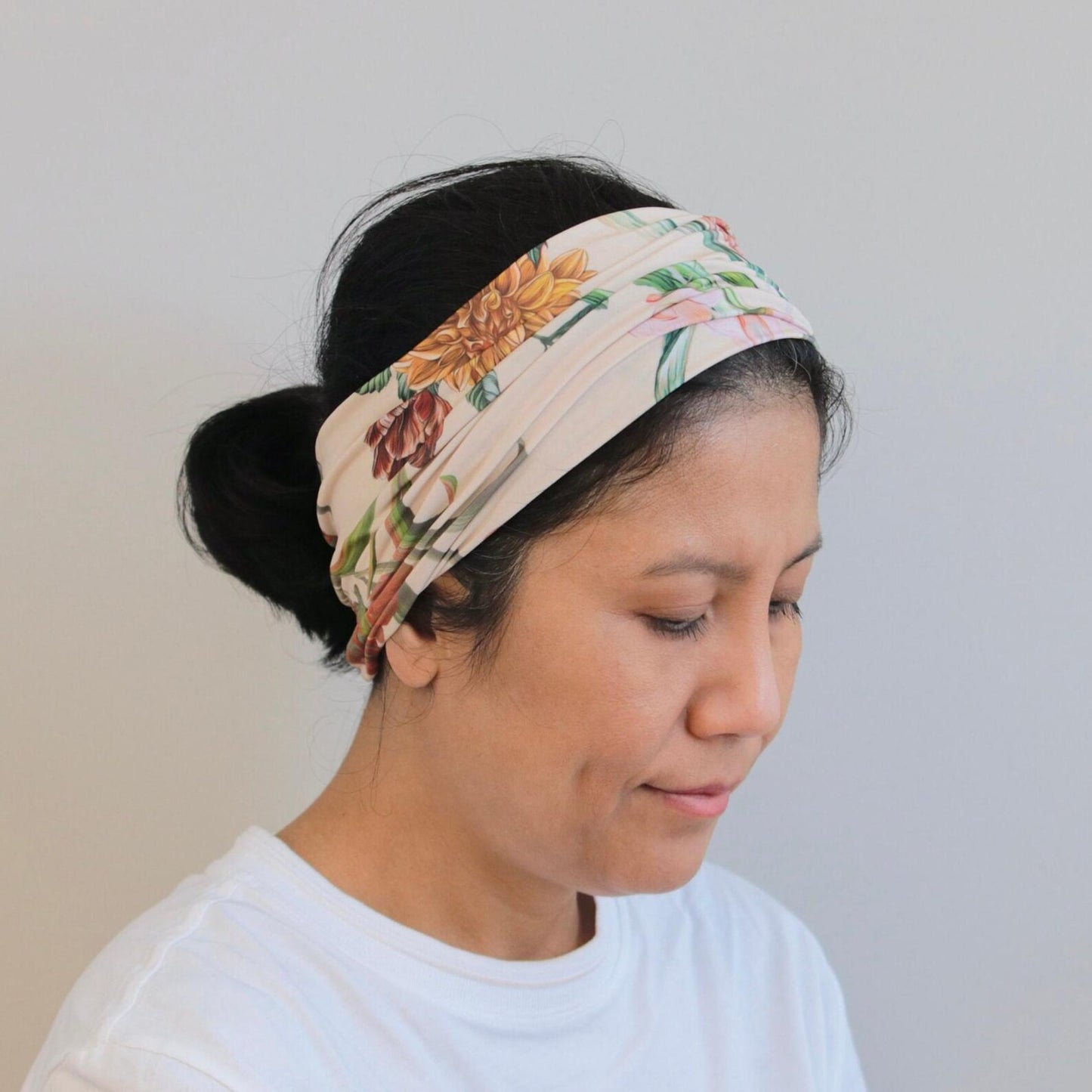 Wide Viscose Headband - Tulp Print