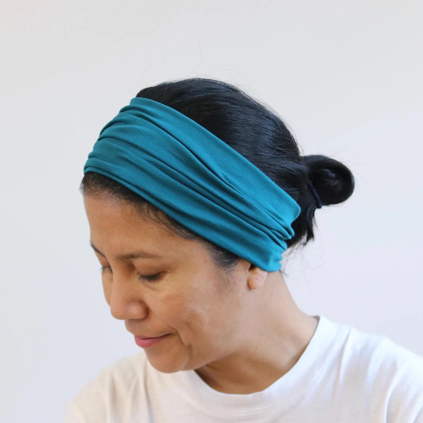Jersey Cotton Wide Headband - Petrol - Color Options