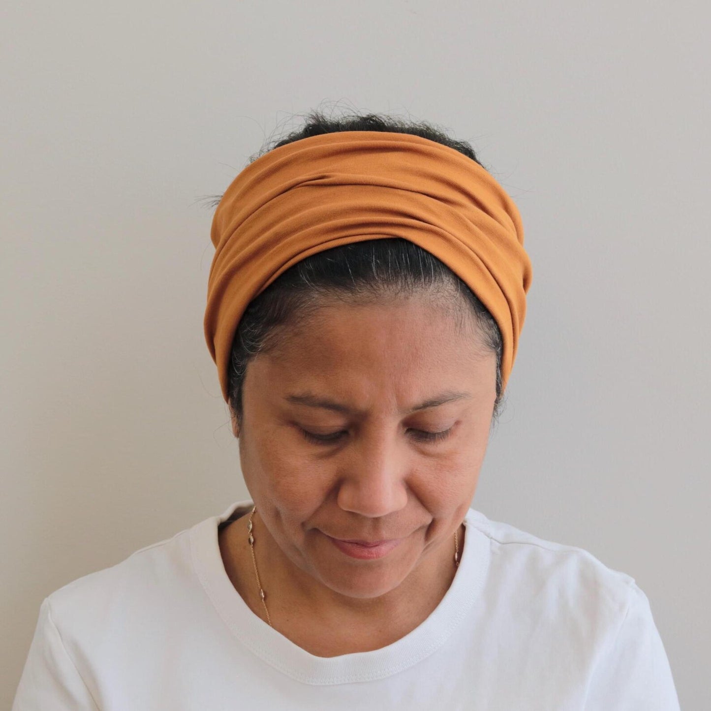 Organic Wide Headband - Copper Blush