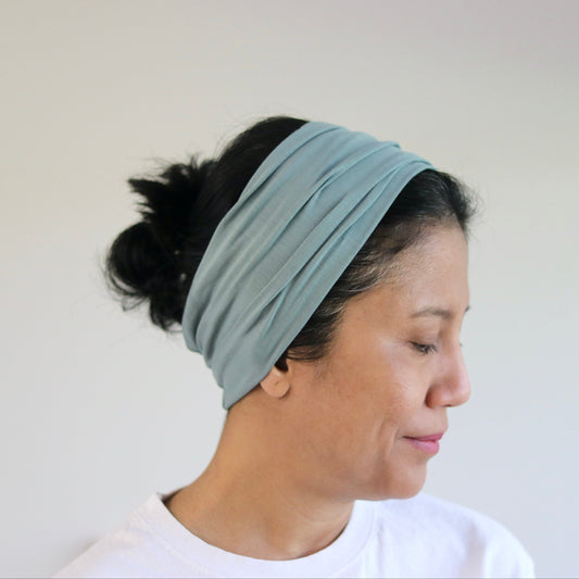 Bamboo Wide headband, Sage- green