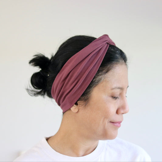 Knotted Headband - Dusty Bordeaux - Color Options