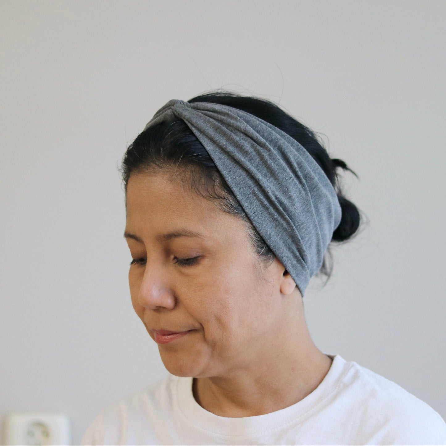 Knotted Headband - Grey Melange - Color Options