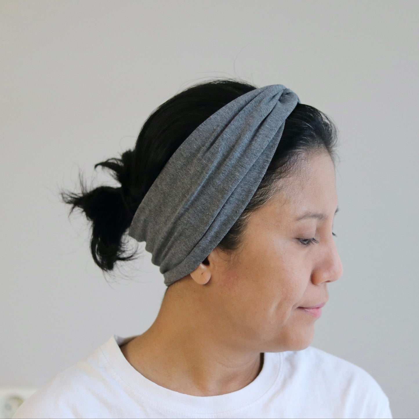 Knotted Headband - Grey Melange - Color Options